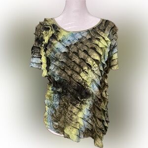 Ruffled Multicolor Women's Top